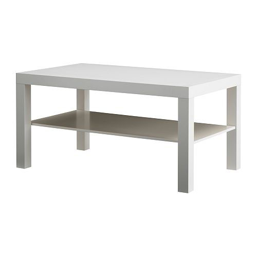 mesa baja lacada en blanco